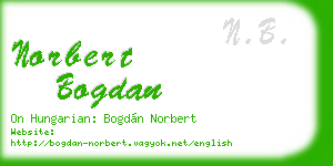 norbert bogdan business card